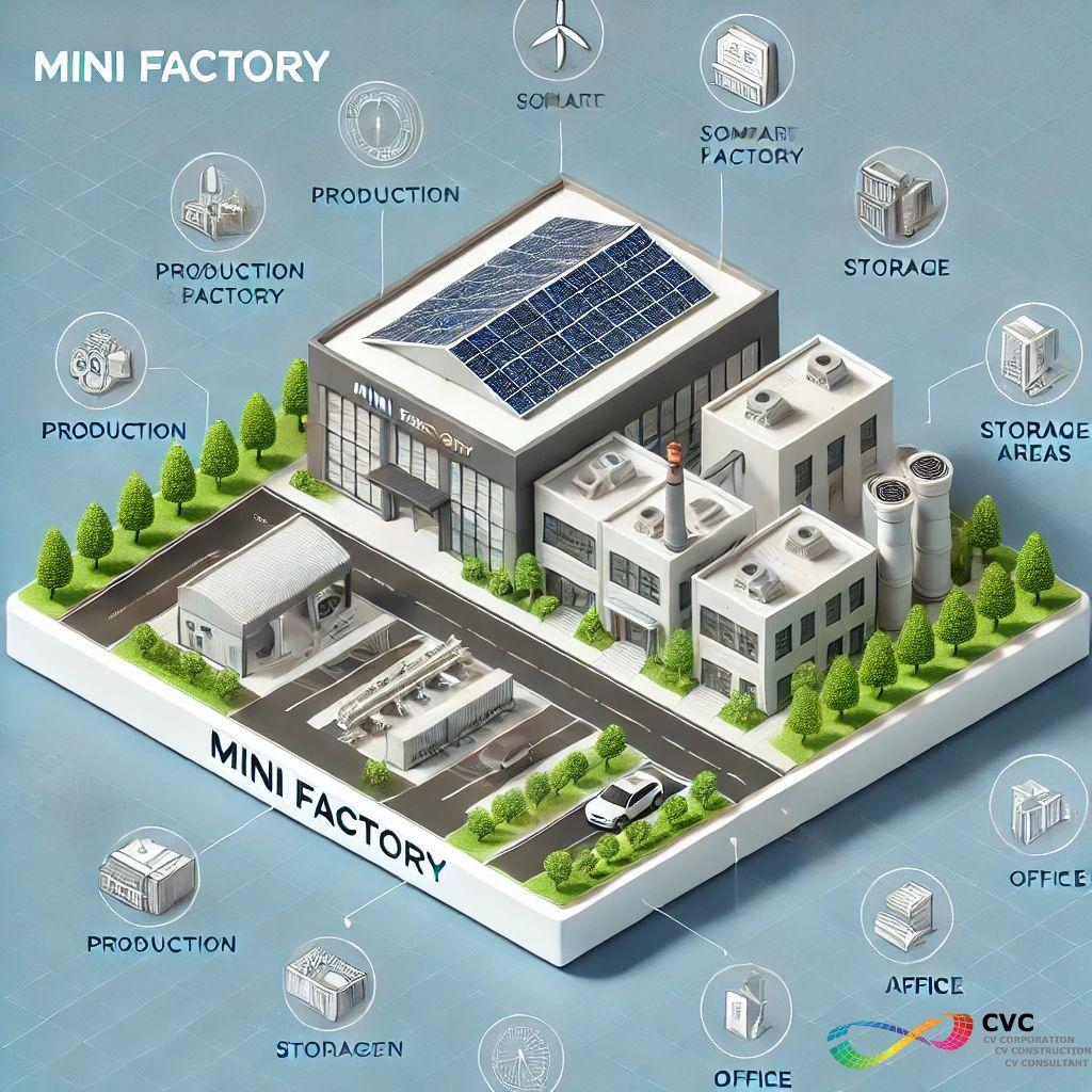 โรงงานขนาดเล็ก Mini Factory Small Factory CVC สร้างเช่าโกดัง